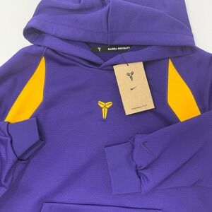 Nike Kobe Bryant Mamba Mentality Therma Fit Youth Hoodie Purple Yellow Large NEW